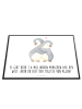 Mr. & Mrs. Panda schreibtischunterlage Pinguine Kuscheln mit Spruch in Weiß