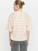 Soft Rebels T-shirt SRElora in 272 Arctic Wolf / Racing Red stripes
