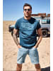JP1880 Kurzarm T-Shirt in stahlblau