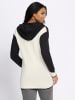 Sieh an! Long-Strickjacke in schwarz-weiß
