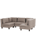 Beliani 5-tlg Modulsofa UNSTAD in Braun/Schwarz