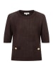 More & More Struktur-Pullover in espresso brown