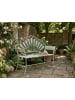 Beliani Gartenbank PAVIA in Weiß - (W) 146 x (H) 107 x (L) 50 cm