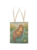 Mr. & Mrs. Panda Tasche Otter Seerose Design ohne Spruch in Weiß