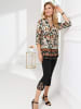 Sieh an! Longbluse in champagner-papaya-bedruckt