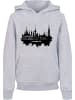 F4NT4STIC Hoodie Cities Collection - Hamburg skyline in grau meliert