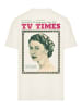 F4NT4STIC Oversize T-Shirt TV Times Queen Elizabeth II 1957 Cover in sand