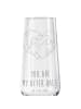 Mr. & Mrs. Panda Champagnerglas Otter Herz mit Spruch in Transparent