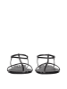 Jil Sander Schwarz Leder Flip-Flop Sandalen