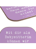 Mr. & Mrs. Panda Untersetzer Tasse Spruch Babysitter Dank mit Sp... in Lavendeltraum