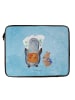 Mr. & Mrs. Panda Laptop Tasche Pinguin & Maus Wanderer ohne Spruch in Eisblau