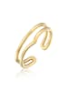 Elli Ring 925 Sterling Silber Geo in Gold