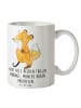 Mr. & Mrs. Panda Tasse Fuchs Beinprothese mit Spruch in Weiß