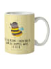 Mr. & Mrs. Panda Kaffeetasse Hummel flauschig mit Spruch in Gelb Pastell