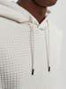 Jack & Jones Struktur Hoodie Kapuzen Pullover JCOBLACK in Creme