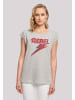 F4NT4STIC T-Shirt David Bowie Distressed Rebel in grau meliert
