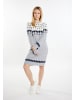 usha BLUE LABEL Damen Strickkleid in Grau Mehrfarbig