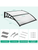 COSTWAY Vordach für Haustür 122 x 99 cm in Grau