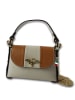 Florence Leder Umhängetasche Florence Tasche beige, braun ca. 19cm