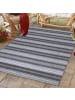 KADIMA DESIGN Teppich Outdoor Flachgewebe Vintage-Look Polypropylen Balkon in Schwarz