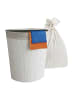 relaxdays Eckwäschekorb in Weiß - (B)36 x (H)60 x (T)36 cm
