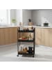 relaxdays Rollwagen in Schwarz – (B)43 x (H)78 x (T)30 cm