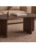 CALICOSY Couchtisch MOSS in Nussbaum - (W)110  x (H)40  x (L)60 cm