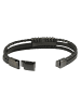 Adeliás Herren Armband – Lederarmband aus Leder 19 cm in schwarz