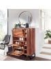FineBuy Schuhschrank in Braun / Sheesham / 88x40x120