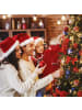 relaxdays 50-tlg. Weihnachtskugeln Set in Weiß