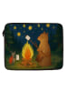 Mr. & Mrs. Panda Laptop Tasche Bär & Marienkäfer Lagerfeuer Desi... in Weiß