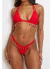 Moda Minx Bikini Top Selene Droplet Double Strap Triangle in rot