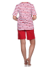 NORMANN kurzarm Schlafanzug Shorty - 79117 in rot