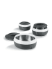 Gourmet Maxx Thermo-Schüsseln Set 3-tlg. 550/800/1300ml grau/weiß grau