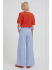 Oui Bundfaltenhose in lt blue white