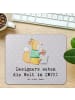Mr. & Mrs. Panda Mauspad CMYK Designer mit Spruch in Grau Pastell