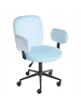 Beliani Bürostuhl MORAGA in Blau/Schwarz - (W) 58 x (H) 80 x (L) 58 cm