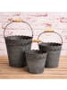 AltoBelli Eimer Set FELINI Zink mit Holzgriff 3er Set