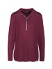 GOLDNER Flausch-Shirt Flauschiges Troyer- Shirt in sangria / melange