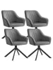 SONGMICS 4er-Set: Esszimmerstuhl Tyra in Grau-Schwarz - (B)60 x (H)81.5 x (T)58 cm