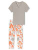 Schiesser Pyjama Selected Premium 7/8 in grau-jaspe