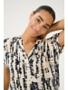Kaffe Kurzarm-Bluse KAano Regular fit in Sand Melange/Water Color Print