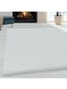KADIMA DESIGN Teppich Hochflor Shaggy Uni Style Polypropylen Wohnzimmer in Weiß