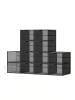 SONGMICS 12er-Set: Schuhbox Dennys in schwarz - (B)33.5 x (H)18 x (T)25 cm
