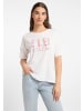 ELBSAND T-Shirt Livi in Cloud White Multicolor