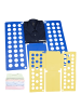 relaxdays 2er Set Faltbrett in Blau/Gelb