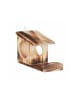 relaxdays Eichhörnchen Futterhaus in Geflammt - (B)14x (H)17,5 x (T)25 cm
