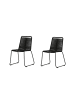 ebuy24 Gartenstuhl Lindos Schwarz 57 x 59 cm