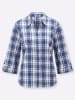 WITT WEIDEN Karobluse in royalblau-weiß-kariert