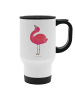 Mr. & Mrs. Panda To Go Becher Flamingo Stolz ohne Spruch in Weiß